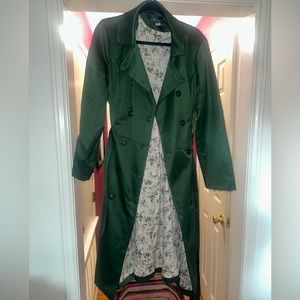Never Worn Green Trench Coat